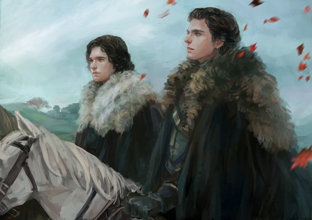 Robb stark Jon Snow by aprilis420