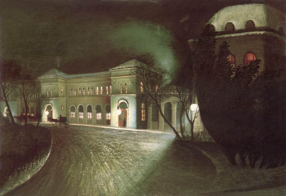 The Eastern Railway Station at Night | Tivadar Kosztka Csontvary