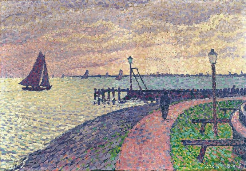 Port Entrance at Volendam, Theo van Rysselberghe