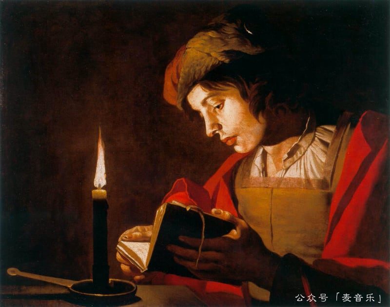 Young Man Reading by Candlelight, Matthias Stom