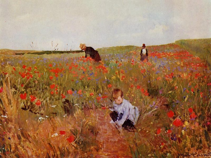 Red poppies | Mary Cassatt