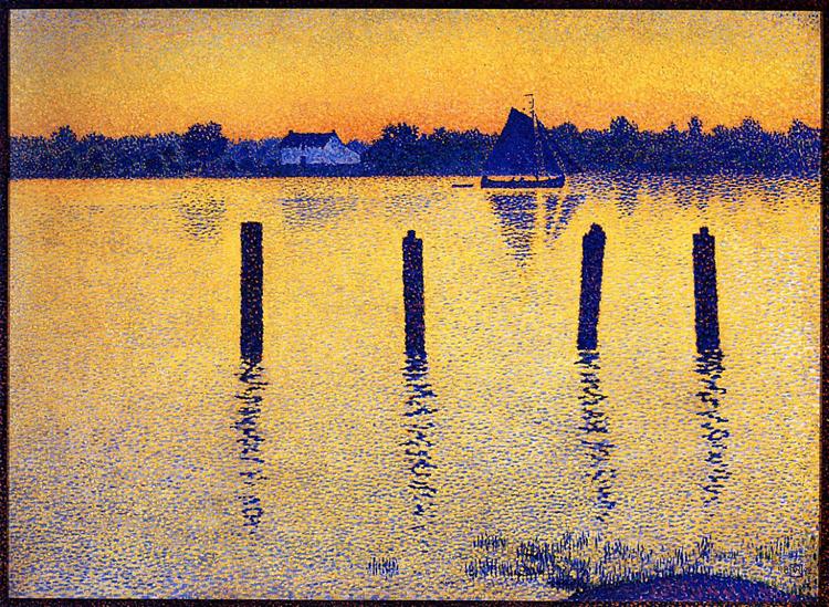 Sailboats on the River Scheldt | Theo van Rysselberghe