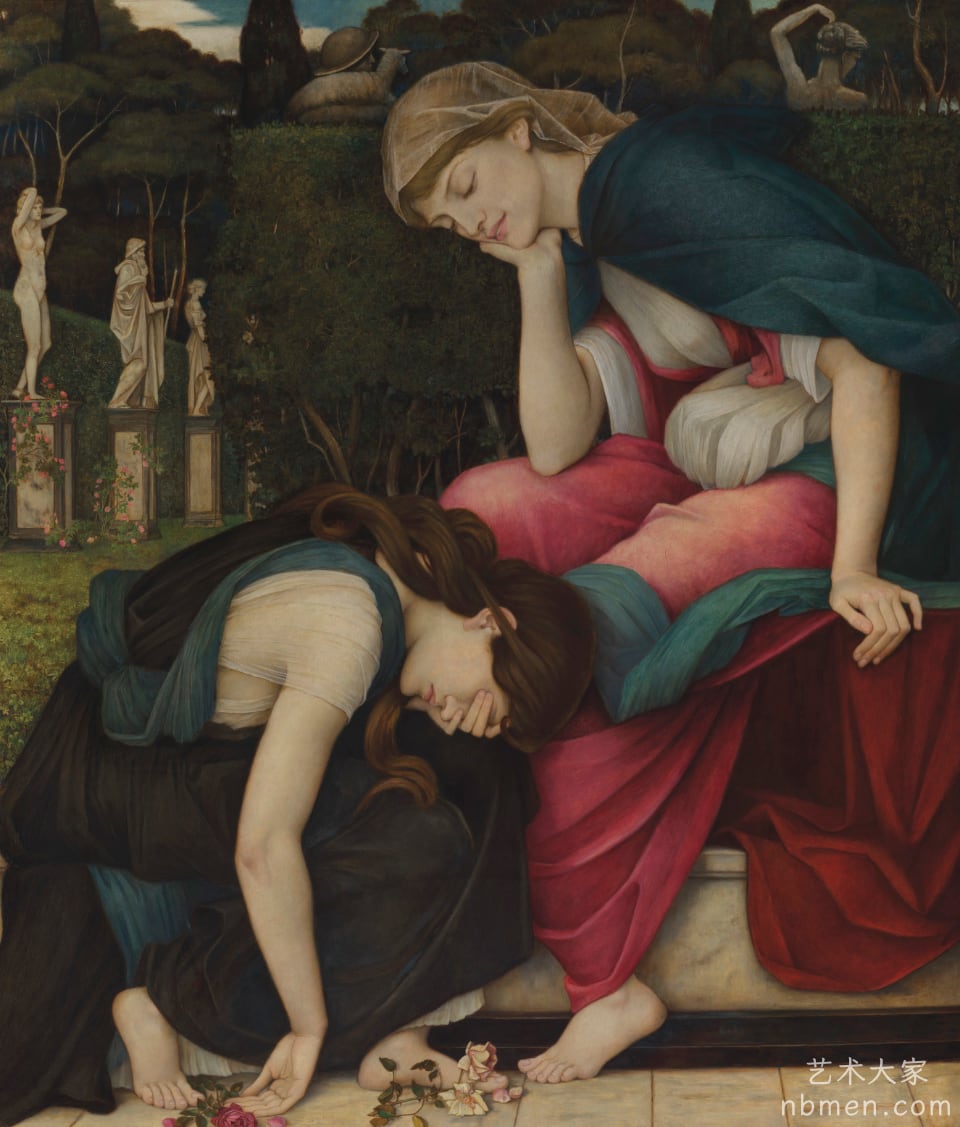 纪念碑上的耐心，向悲伤微笑 | John Roddam Spencer Stanhope